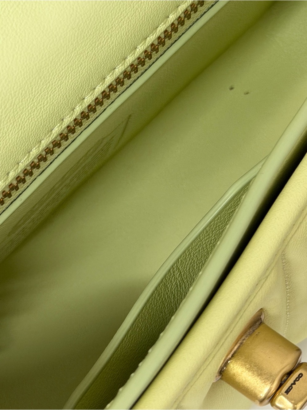 Yellow Coach Turnlock Clutch 20 - Picture 9 of 12
